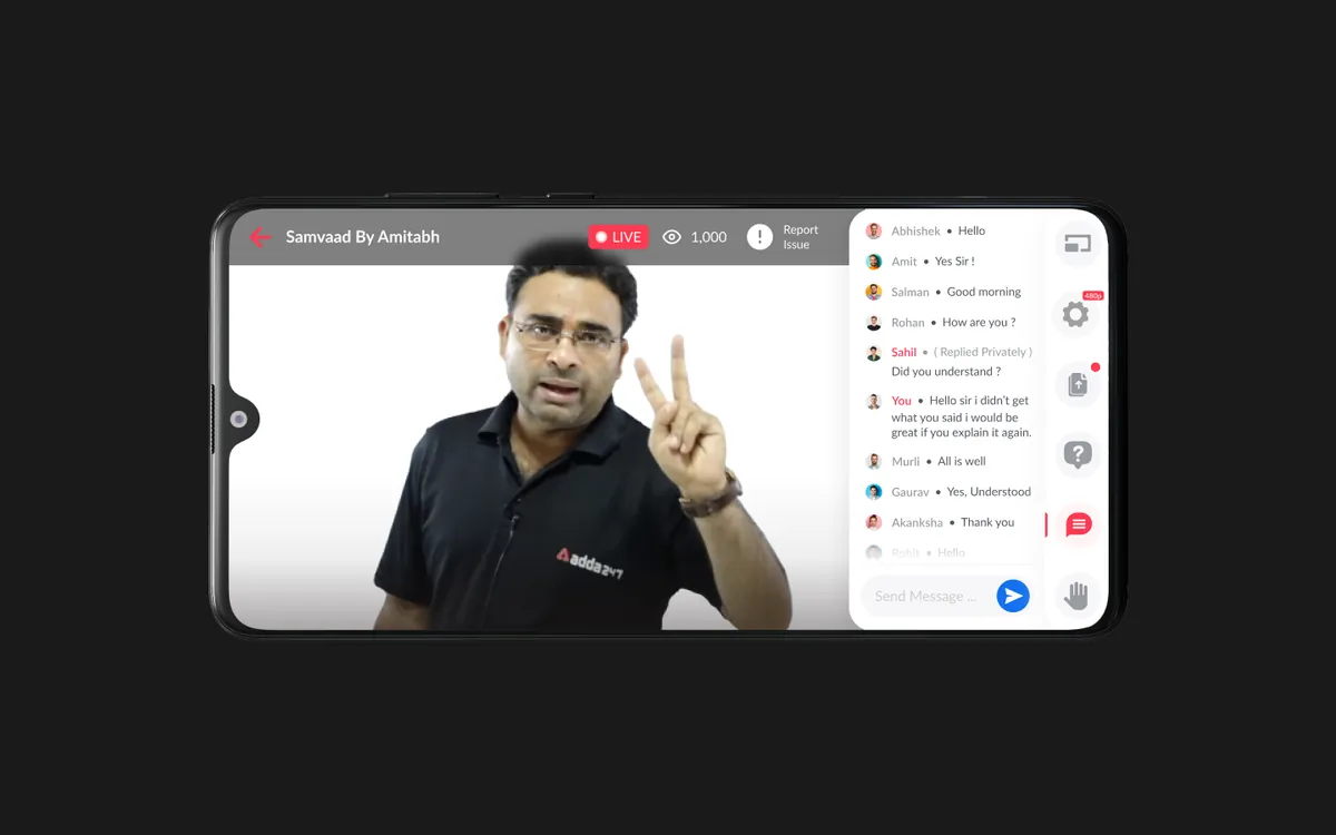 Live Class — main interface