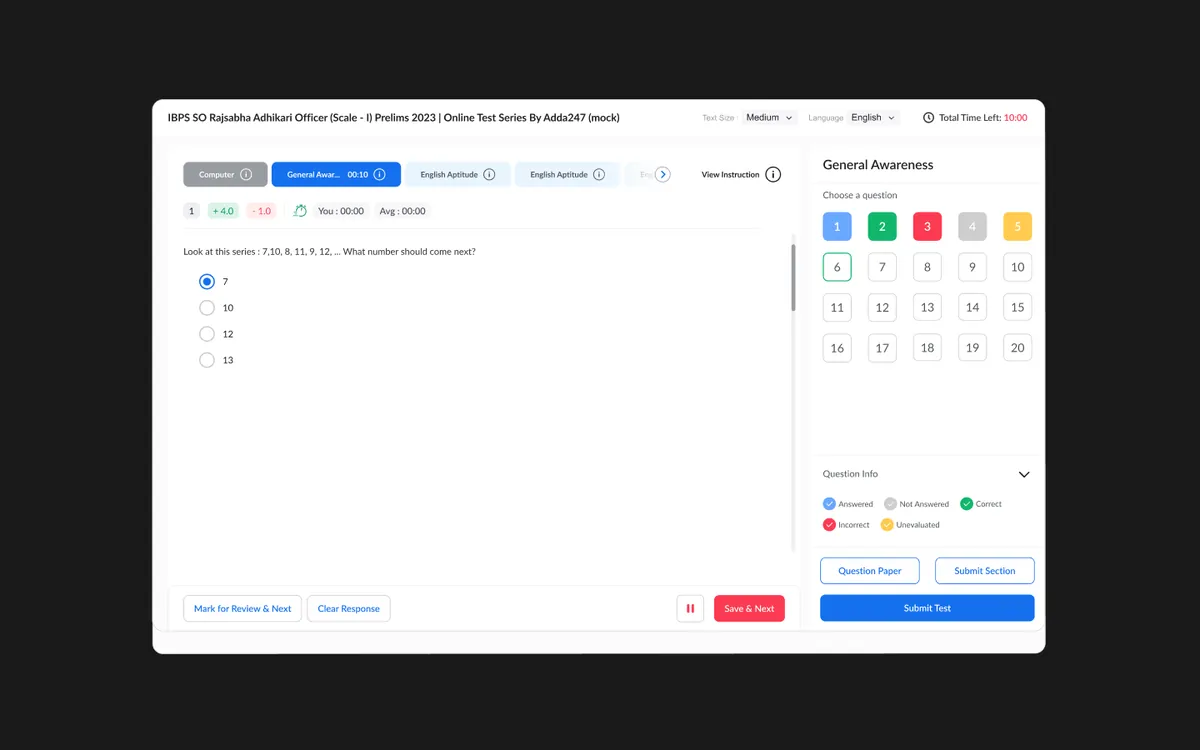 Test Series — analytics