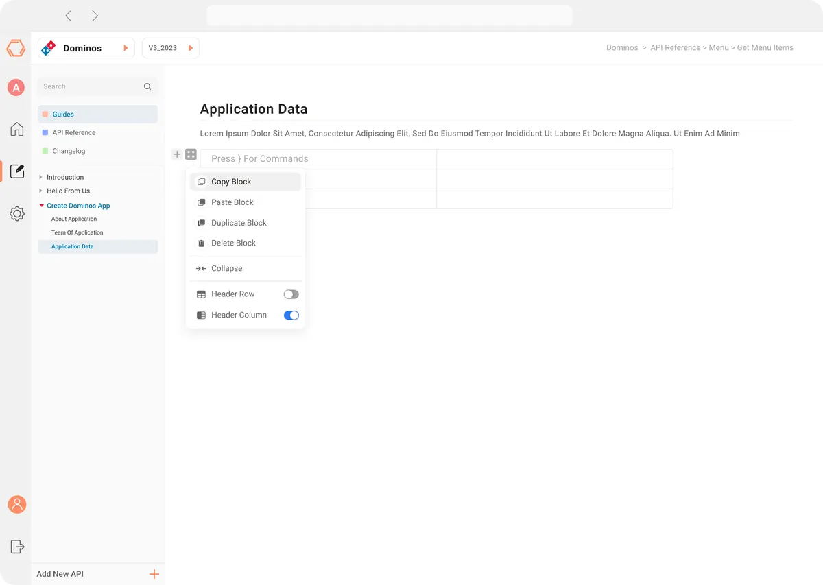 Portle application data editor