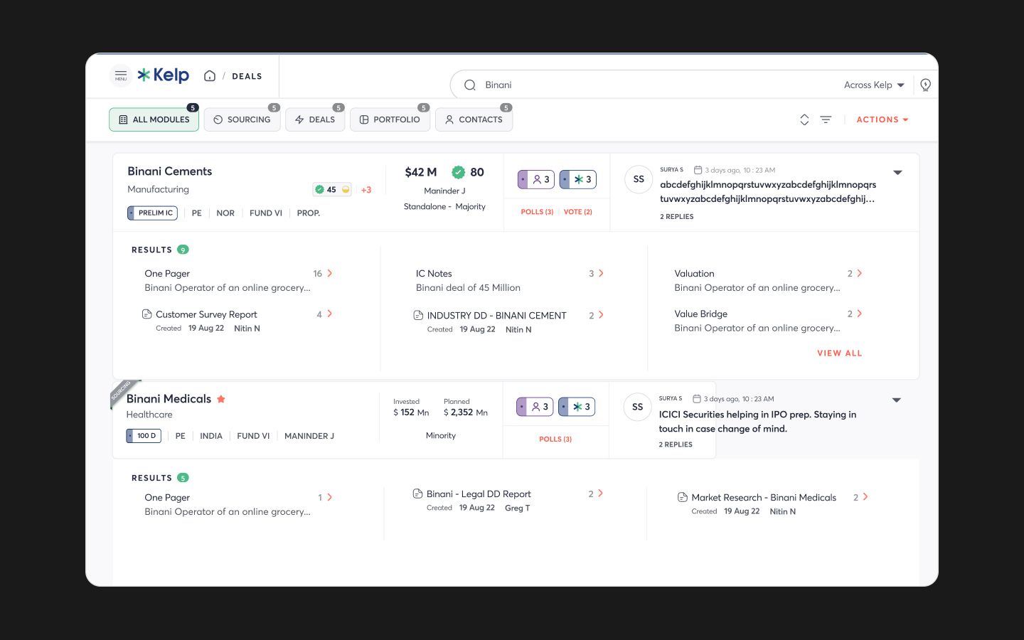 Deals Module screen 2