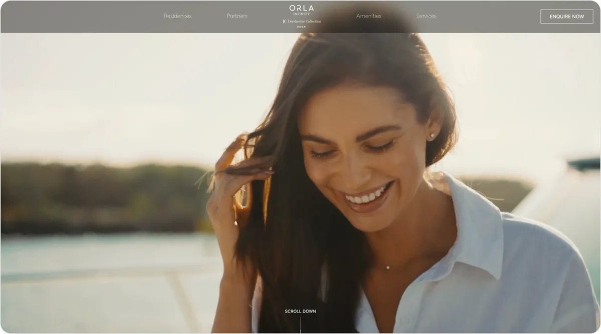 Orla Infinity website lifestyle image of a woman smiling in the sun